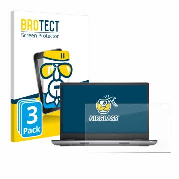 Parte frontale di una confezione del prodotto con il logo del marchio BROTECT. Accanto è raffigurato il dispositivo Dell Preci