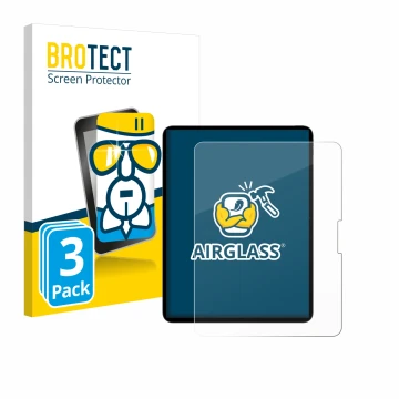 Parte frontale di una confezione del prodotto con il logo del marchio BROTECT. Accanto è raffigurato il dispositivo Apple iPad