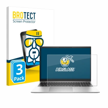 Parte frontale di una confezione del prodotto con il logo del marchio BROTECT. Accanto è raffigurato il dispositivo HP EliteBo