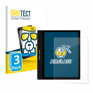 Parte frontale di una confezione del prodotto con il logo del marchio BROTECT. Accanto è raffigurato il dispositivo Bigme B751