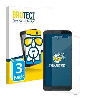 Parte frontale di una confezione del prodotto con il logo del marchio BROTECT. Accanto è raffigurato il dispositivo Unitech EA