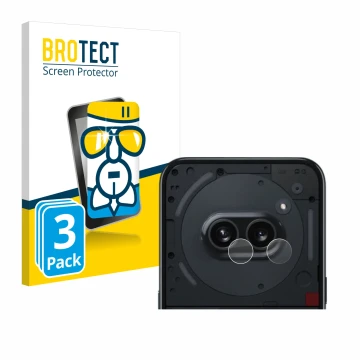 Parte frontale di una confezione del prodotto con il logo del marchio BROTECT. Accanto è raffigurato il dispositivo Nothing Ph