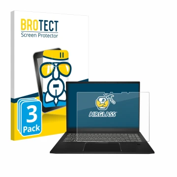 Parte frontale di una confezione del prodotto con il logo del marchio BROTECT. Accanto è raffigurato il dispositivo MSI Summit