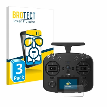 Parte frontale di una confezione del prodotto con il logo del marchio BROTECT. Accanto è raffigurato il dispositivo FrSky TWIN