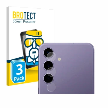 Parte frontale di una confezione del prodotto con il logo del marchio BROTECT. Accanto è raffigurato il dispositivo Samsung Ga