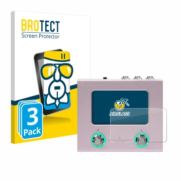 Parte frontale di una confezione del prodotto con il logo del marchio BROTECT. Accanto è raffigurato il dispositivo Hotone Amp
