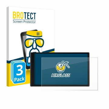 Parte frontale di una confezione del prodotto con il logo del marchio BROTECT. Accanto è raffigurato il dispositivo Garmin Cam