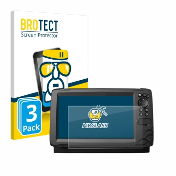 Parte frontale di una confezione del prodotto con il logo del marchio BROTECT. Accanto è raffigurato il dispositivo Lowrance H