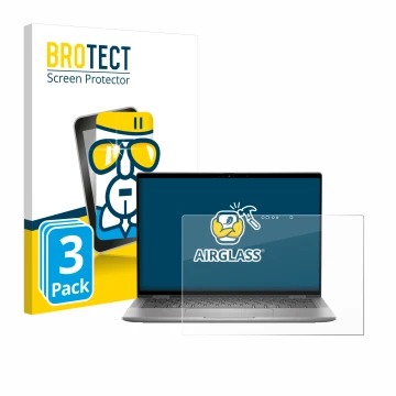 Parte frontale di una confezione del prodotto con il logo del marchio BROTECT. Accanto è raffigurato il dispositivo Dell Latit