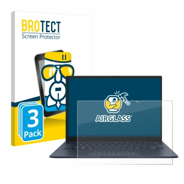 Parte frontale di una confezione del prodotto con il logo del marchio BROTECT. Accanto è raffigurato il dispositivo ASUS ZenBo