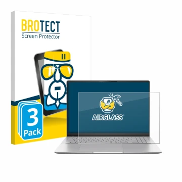 Parte frontale di una confezione del prodotto con il logo del marchio BROTECT. Accanto è raffigurato il dispositivo ASUS Vivob