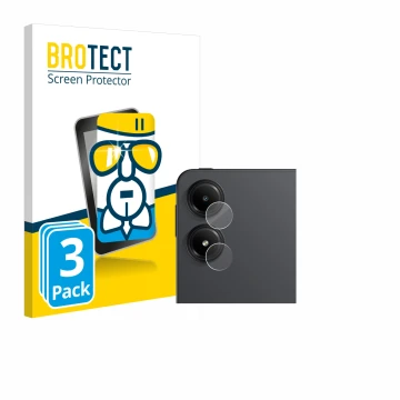 Parte frontale di una confezione del prodotto con il logo del marchio BROTECT. Accanto è raffigurato il dispositivo Xiaomi Red