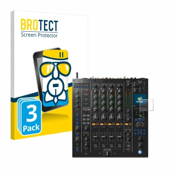 Parte frontale di una confezione del prodotto con il logo del marchio BROTECT. Accanto è raffigurato il dispositivo Pioneer DJ