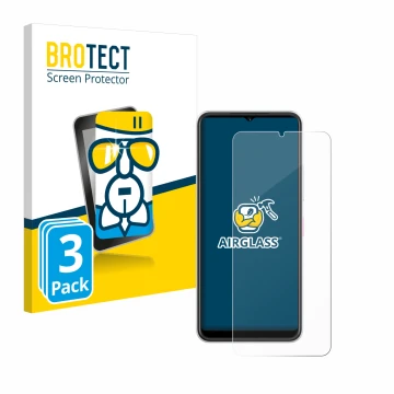 Parte frontale di una confezione del prodotto con il logo del marchio BROTECT. Accanto è raffigurato il dispositivo Telekom T 