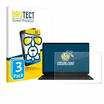 Parte frontale di una confezione del prodotto con il logo del marchio BROTECT. Accanto è raffigurato il dispositivo ASUS ProAr