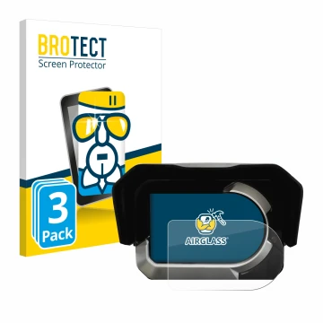 Parte frontale di una confezione del prodotto con il logo del marchio BROTECT. Accanto è raffigurato il dispositivo Kymco CV3 