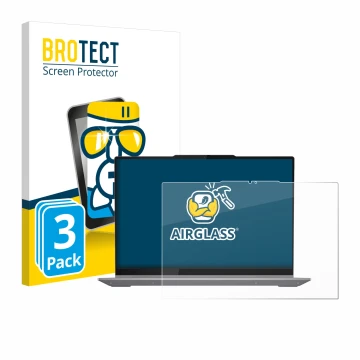 Parte frontale di una confezione del prodotto con il logo del marchio BROTECT. Accanto è raffigurato il dispositivo Lenovo Thi