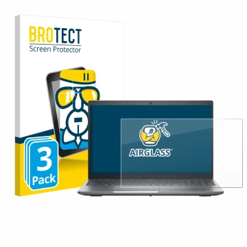 Parte frontale di una confezione del prodotto con il logo del marchio BROTECT. Accanto è raffigurato il dispositivo Dell Preci