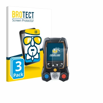 Parte frontale di una confezione del prodotto con il logo del marchio BROTECT. Accanto è raffigurato il dispositivo Testo 550s