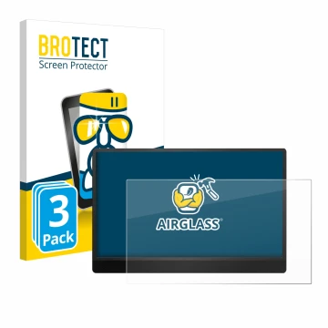 Parte frontale di una confezione del prodotto con il logo del marchio BROTECT. Accanto è raffigurato il dispositivo MSI Pro MP