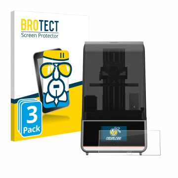 Parte frontale di una confezione del prodotto con il logo del marchio BROTECT. Accanto è raffigurato il dispositivo Anycubic P