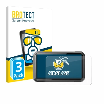 Parte frontale di una confezione del prodotto con il logo del marchio BROTECT. Accanto è raffigurato il dispositivo Ricoel Mot