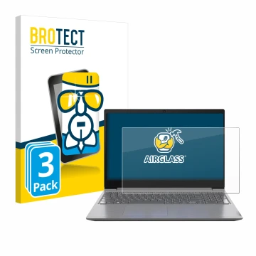 Parte frontale di una confezione del prodotto con il logo del marchio BROTECT. Accanto è raffigurato il dispositivo Lenovo 15.