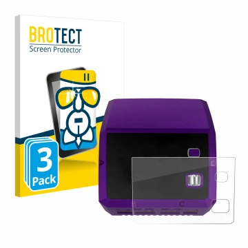 Parte frontale di una confezione del prodotto con il logo del marchio BROTECT. Accanto è raffigurato il dispositivo SkyRc Q200