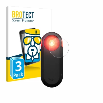 Parte frontale di una confezione del prodotto con il logo del marchio BROTECT. Accanto è raffigurato il dispositivo Garmin Var