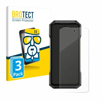 Parte frontale di una confezione del prodotto con il logo del marchio BROTECT. Accanto è raffigurato il dispositivo Ulefone Ar