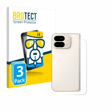 Parte frontale di una confezione del prodotto con il logo del marchio BROTECT. Accanto è raffigurato il dispositivo Google Pix