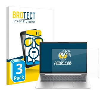 Parte frontale di una confezione del prodotto con il logo del marchio BROTECT. Accanto è raffigurato il dispositivo HP ProBook