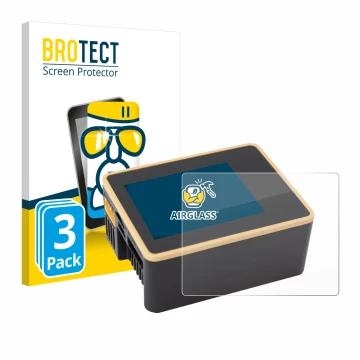 Parte frontale di una confezione del prodotto con il logo del marchio BROTECT. Accanto è raffigurato il dispositivo Junsi iCha