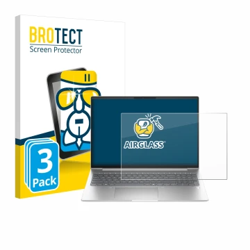Parte frontale di una confezione del prodotto con il logo del marchio BROTECT. Accanto è raffigurato il dispositivo HP ProBook