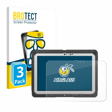 Parte frontale di una confezione del prodotto con il logo del marchio BROTECT. Accanto è raffigurato il dispositivo Panasonic 