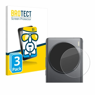 Parte frontale di una confezione del prodotto con il logo del marchio BROTECT. Accanto è raffigurato il dispositivo Vivo X100 
