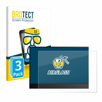Parte frontale di una confezione del prodotto con il logo del marchio BROTECT. Accanto è raffigurato il dispositivo Lenovo Thi
