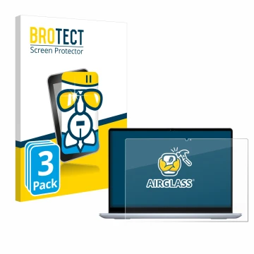 Parte frontale di una confezione del prodotto con il logo del marchio BROTECT. Accanto è raffigurato il dispositivo Dell Inspi