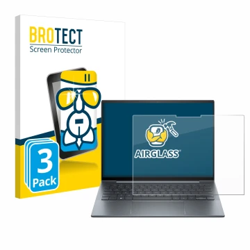 Parte frontale di una confezione del prodotto con il logo del marchio BROTECT. Accanto è raffigurato il dispositivo HP Dragonf