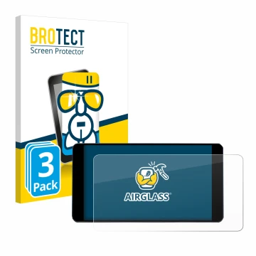 Parte frontale di una confezione del prodotto con il logo del marchio BROTECT. Accanto è raffigurato il dispositivo Zontes 350