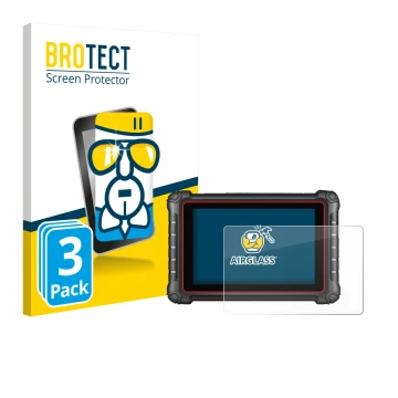 Parte frontale di una confezione del prodotto con il logo del marchio BROTECT. Accanto è raffigurato il dispositivo Autel MK90