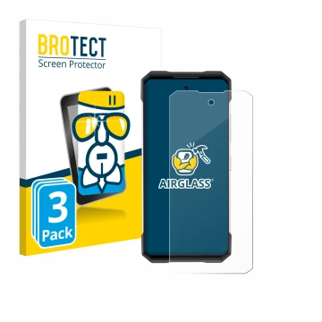 Parte frontale di una confezione del prodotto con il logo del marchio BROTECT. Accanto è raffigurato il dispositivo Doogee S20