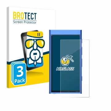 Parte frontale di una confezione del prodotto con il logo del marchio BROTECT. Accanto è raffigurato il dispositivo Hiby Digit