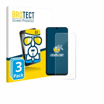 Parte frontale di una confezione del prodotto con il logo del marchio BROTECT. Accanto è raffigurato il dispositivo ZTE Blade 