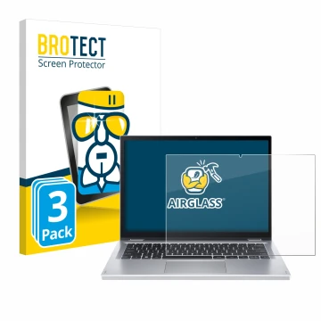 Parte frontale di una confezione del prodotto con il logo del marchio BROTECT. Accanto è raffigurato il dispositivo Acer Aspir