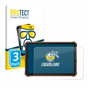 Parte frontale di una confezione del prodotto con il logo del marchio BROTECT. Accanto è raffigurato il dispositivo Blackview 