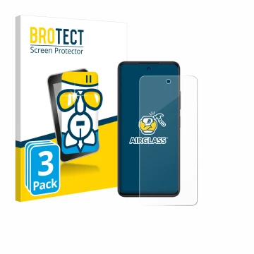 Parte frontale di una confezione del prodotto con il logo del marchio BROTECT. Accanto è raffigurato il dispositivo ZTE Blade 