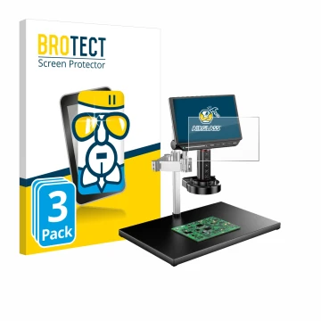 Parte frontale di una confezione del prodotto con il logo del marchio BROTECT. Accanto è raffigurato il dispositivo Tomlov TM4