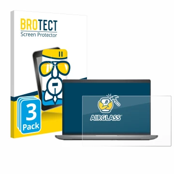 Parte frontale di una confezione del prodotto con il logo del marchio BROTECT. Accanto è raffigurato il dispositivo Dell Preci