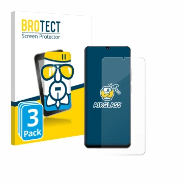 Parte frontale di una confezione del prodotto con il logo del marchio BROTECT. Accanto è raffigurato il dispositivo realme Not